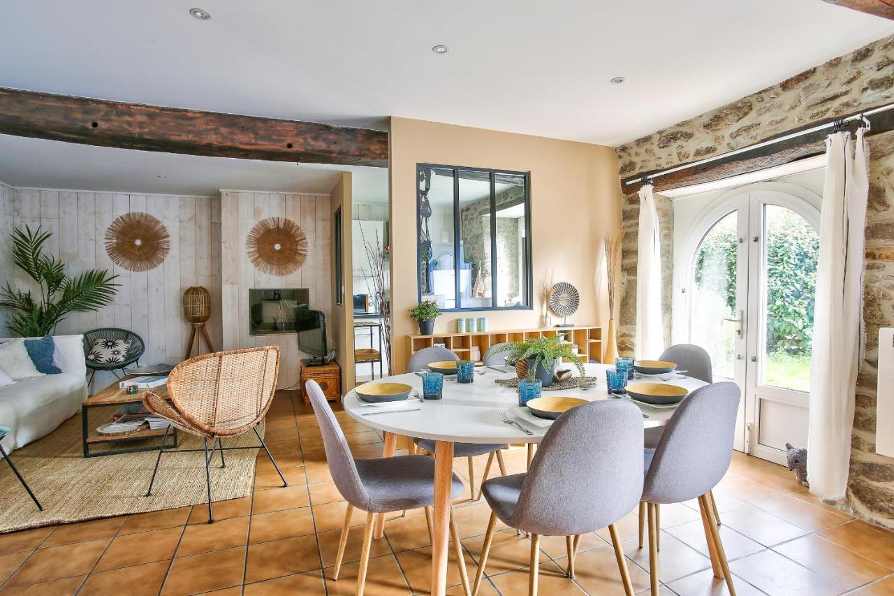 600M Plage Saint-Suliac- Maison Bretonne Pour 4 Exteriör bild